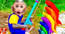 Fishing fun with a rainbow catch