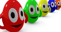 coloring:a row of smile eggs