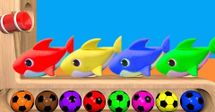 cute shark and soccer ball