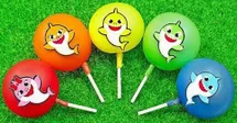 paint:colorful balloons and babyshark
