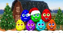 Colorful Christmas egg party
