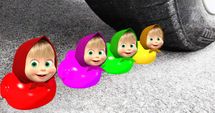 Rainbow heads on the road