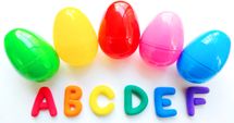 Colorful eggs teach the alphabet