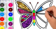 coloring:beautiful butterfly