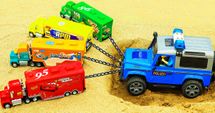 Trucks are ready for a tug of war