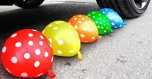 balloons next to car tire