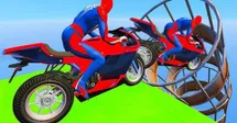 paint:spider man rides motorbike
