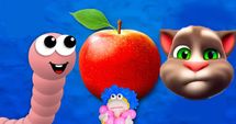 Worm, Apple, and Cat — A Fun Trio!