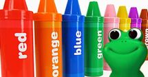 paint:multicolor crayon and frog
